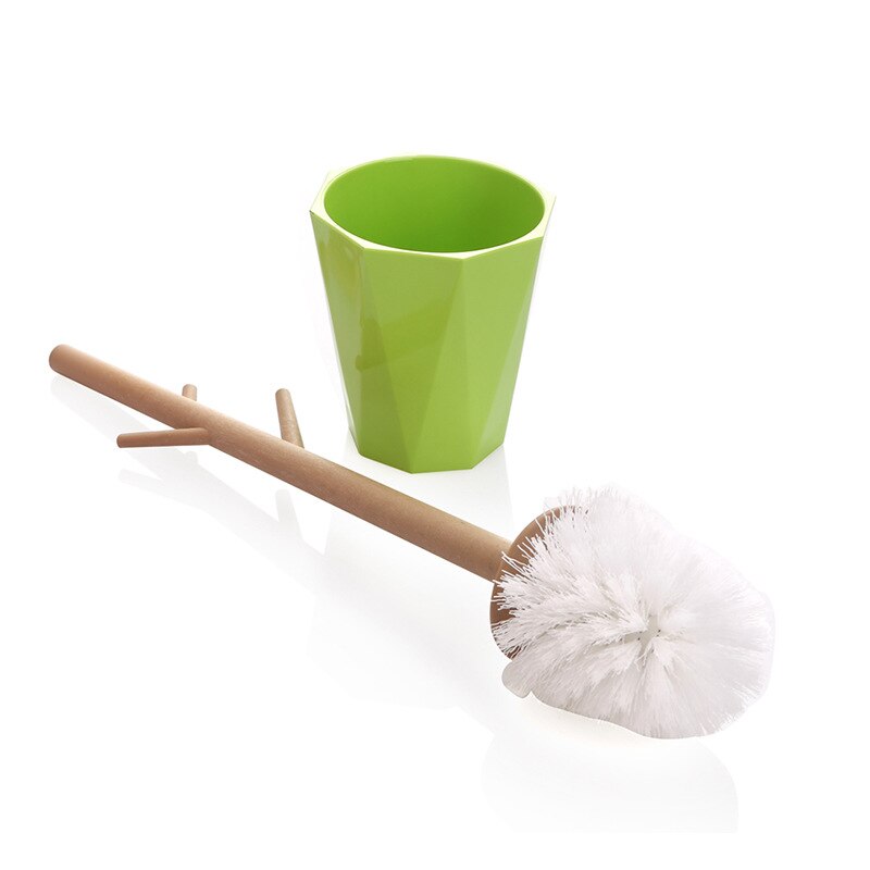 tree-shaped toilet brush set detachable bathroom toilet brush toilet brush cleaner (green)