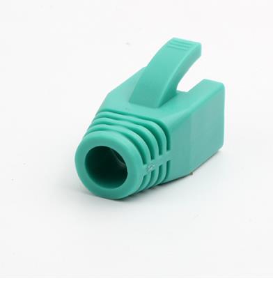 Hohe Bunte Cat6 RJ45 Anschluss Kappen 7MM 8MM Cat6A CAT7 Stecker Stiefel Netzwerk Ethernet Kristall Kopf mantel Staub Abdeckungen: green / 7MM