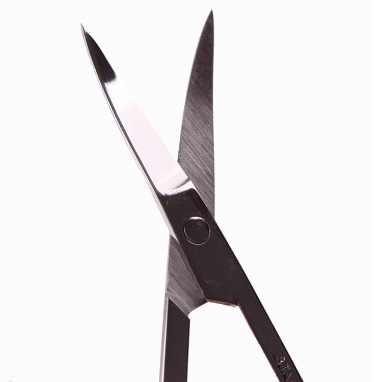 2pcs Mini Portable Eyelash Remover Scissors Cutter Steel Curved Edge Makeup Eyebrow Trimmer