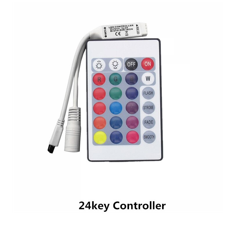 DC12V Mini LED Controller RGB Controler 24 Key 44 Key IR Remote Control RGB Controller For 5050 2835 RGB Strip Lights