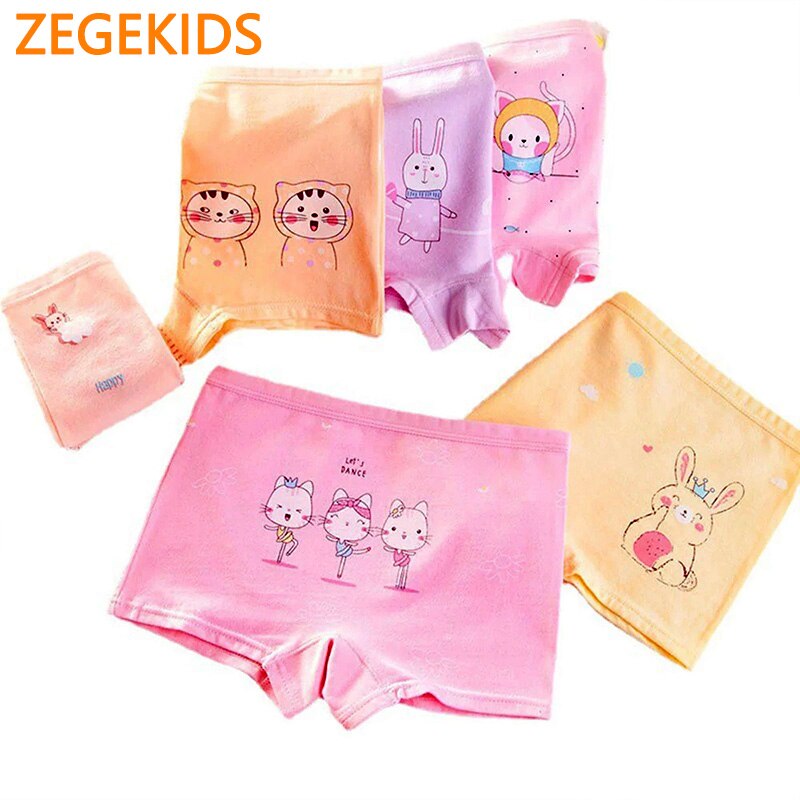 5Pcs/Lot Girls Underwear Child Underpanti Panties For Kids Cotton Children's Briefs Cartoon Short Panti