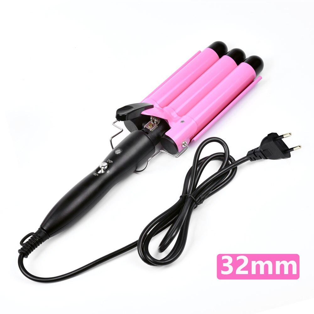 3 Vaten Haar Krultang Automatische Perm Spalk Keramische Haar Krultang Professionele Waver Styling Tools Haar Styler Wand: 32mm Hair Curler