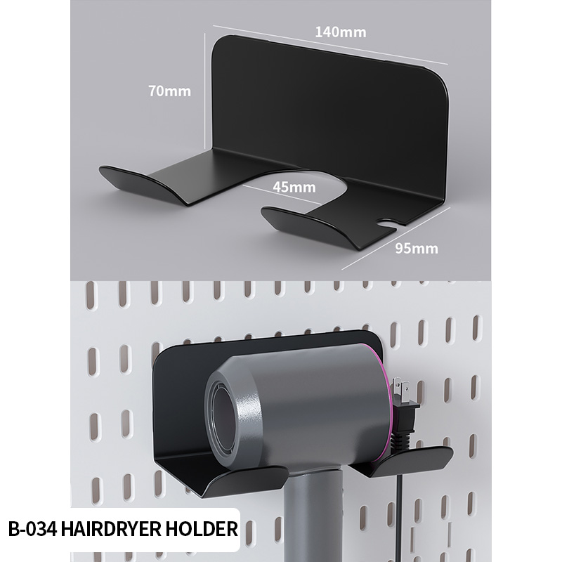 Desktop opslag pegboard voor kantoor en thuisgebruik, uitgerust met verschillende accessoires, vrij te combineren voor decoratie.