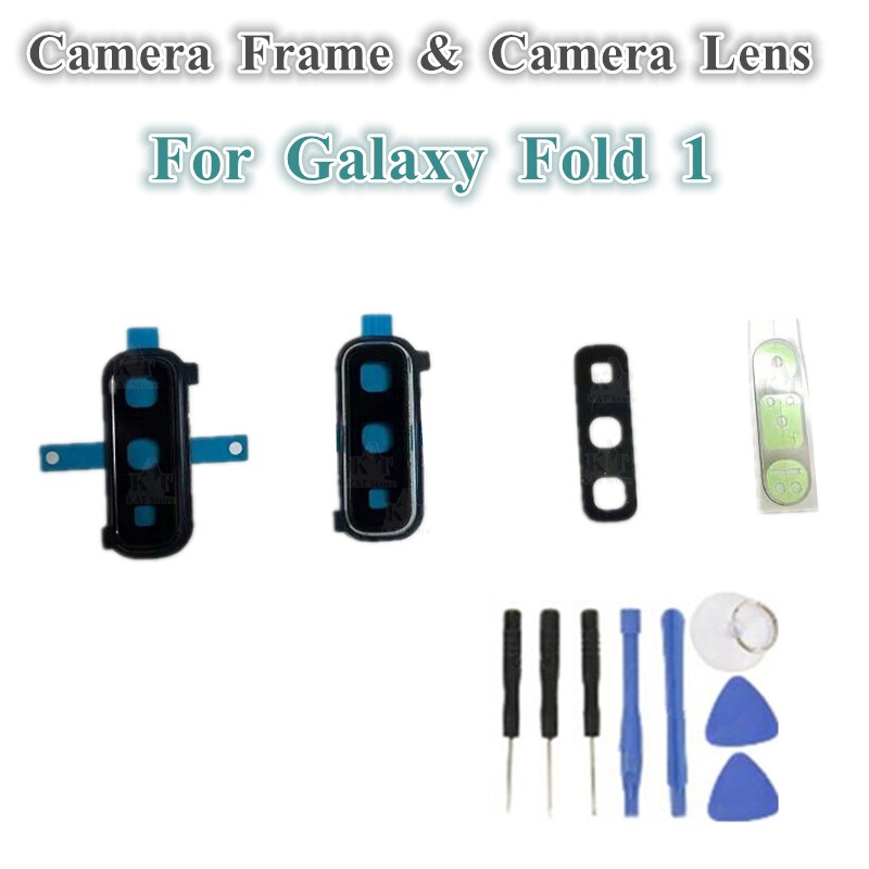 1 sztuk OEM tylna kamera moloścień rama pokrywa szklany obiektyw robić Samsung galaktyka zginać 1 4g 5g F9000 W2020 powrót obiektyw aparatu części zamienne