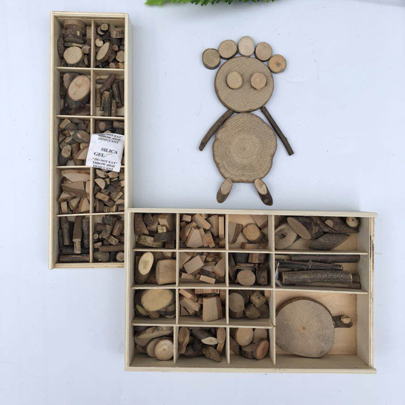 50 + stücke Baby DIY Spielzeug Natur Holz Kunst Handwerk Handarbeit Schaffen Pädagogisches Originalität holz scheibe spielzeug für Kinder jigsaw puzzle