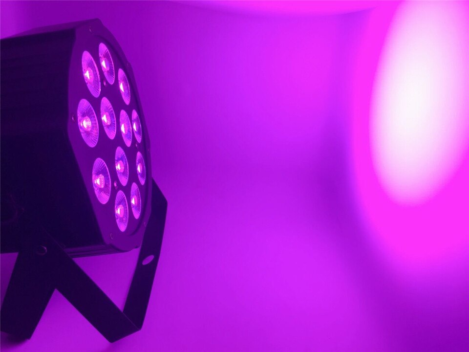 Éclairage led 12x12 w, dj mega quad-profil lumineux de lumière de lavage de couleur rgbw