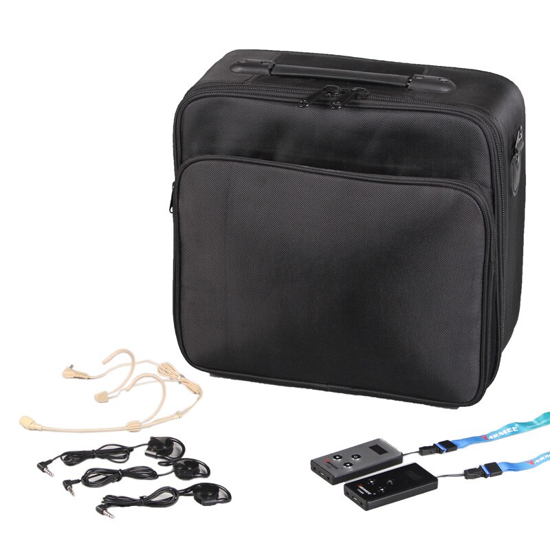 Church Wireless Microphone Tour Guide System With Portable Voice Translator Receiver Earphone Guide Trainning travelling device