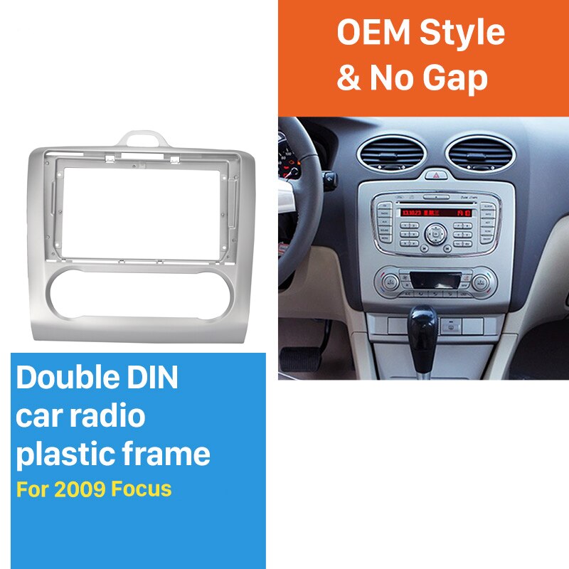 2Din Fascia Car Radio Frame 9 Inch Voor Ford Focus Dash Mount Kit Trim Panel Radio Installatie: Default Title