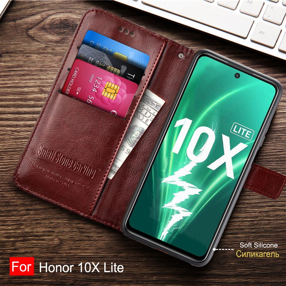 Onur için 10X Lite durumda telefon kapak flip deri manyetik kitap kılıfı için Huawei onur 10X Lite durumda Funda Honor10X lite 10 X Lite RK9825