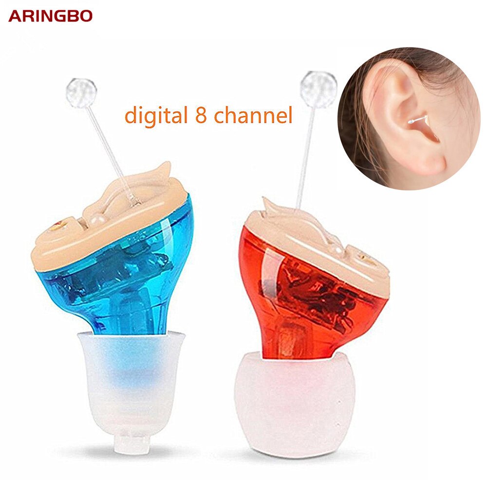 CIC 8 Channel Hearing Aids Super Mini Ear Hearing Amplifier Adjustable Tone Hearing Aid Sound Audifonos Device For Elderly