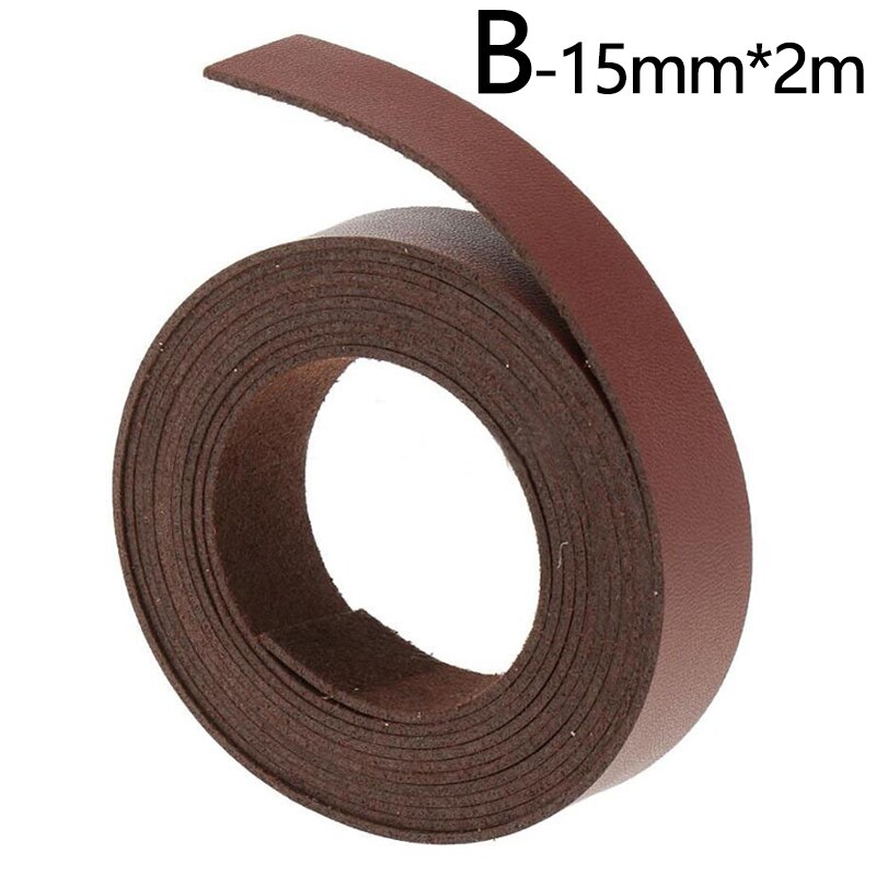 2 Meters Length Black Leather Strip Heavy Webbing Strap Thick Knapsack Belt Clothing Sewing Handmade DIY Material Accessory: B