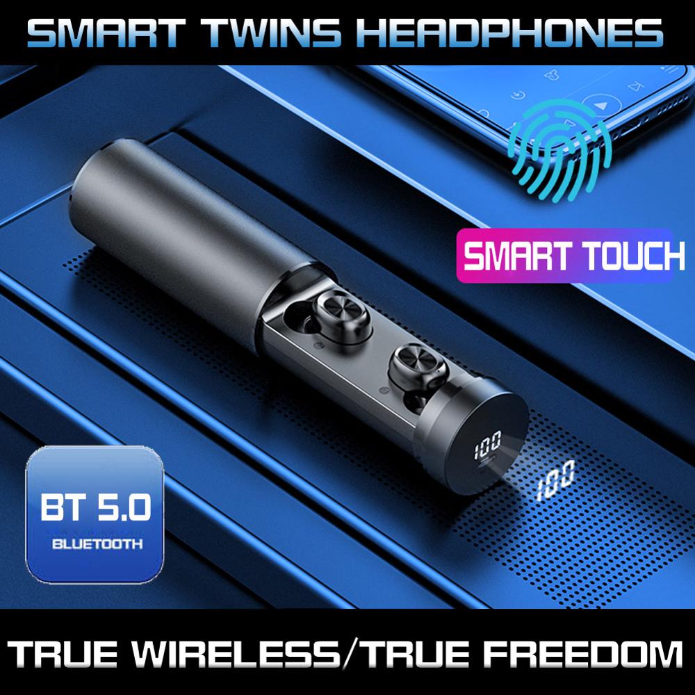 Smart Headset Twins Wireless Hoofdtelefoon Oortelefoon Oordopjes Stereo Sport Touch Voor Sport Werk