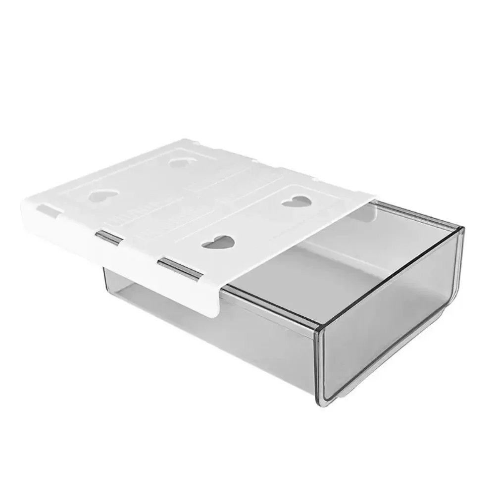 Caja de almacenamiento con cajones sin perforaciones, organizador misceláneo oculto, bandeja para cajón debajo del escritorio, organizador de armario de oficina, 2024: Oro