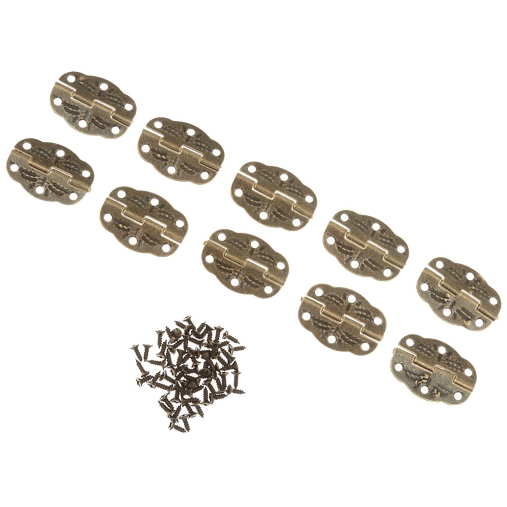 ELEG-10pcs Antiek Brons Legering Scharnier Voor Diy Ambachten Kleine Lade Sieraden Doos