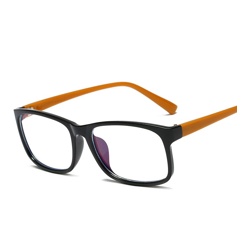 Elbru Vierkante Brilmonturen voor Mannen Vrouwen Anti Blauw Licht Computer Gaming Bril Clear Geel Lens Nachtzicht Brillen: T5