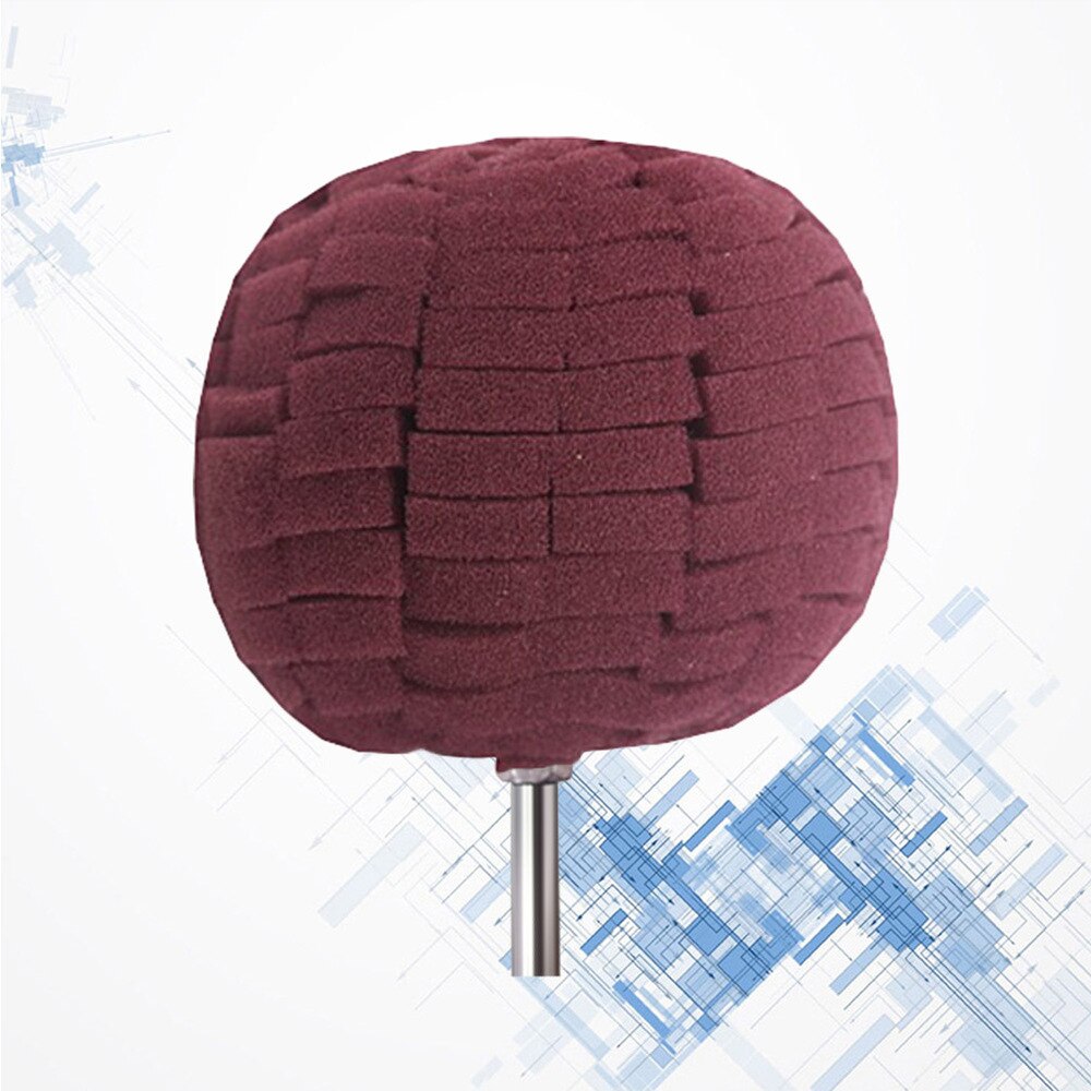 Auto Hub Gepolijst Spons Pads Ronde Waxen Spons Bal Detaillering Buffer Voor Auto (Rood): As Shown 5