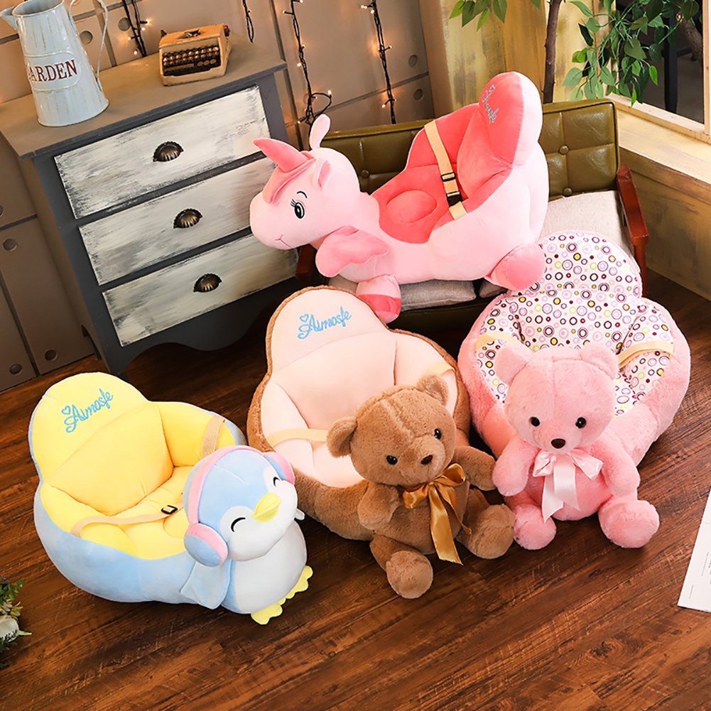 Johnear kids sofa cute cartoon animal support seat børns sofa bean bag lænestol ryglæn stol til legerum soveværelse