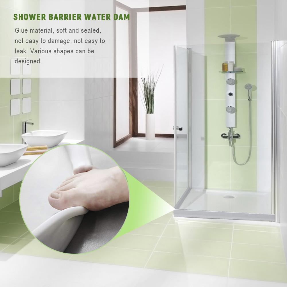 Kitchen Water Stopper Threshold Strip Bathroom Supplies Dam Practical Collapsible Rubber Blocker Shower Barrier Flood Home Floor