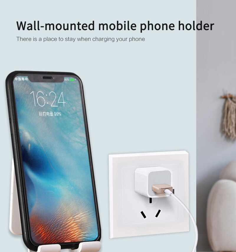 Wall-mounted Mobile Phone Bracket Universal Mobile Phone Desktop Bracket Tablet Computer Plastic Bracket