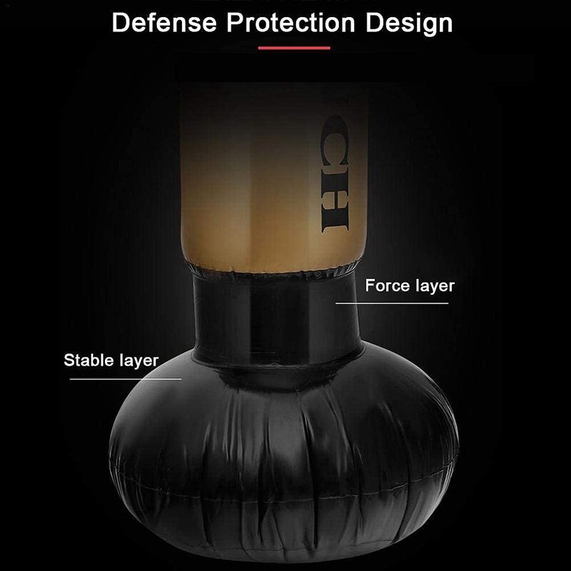 Boxing Punch Heavy Bag Inflatable Punching Bag Free-Standing Tumbler Column Sandbag for Adults Children Fitness 63Inch