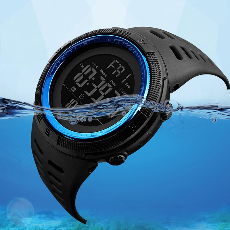 SKMEI montre de Sport en plein air hommes montres multifonctions réveil Chrono 5Bar étanche montre numérique reloj hombre