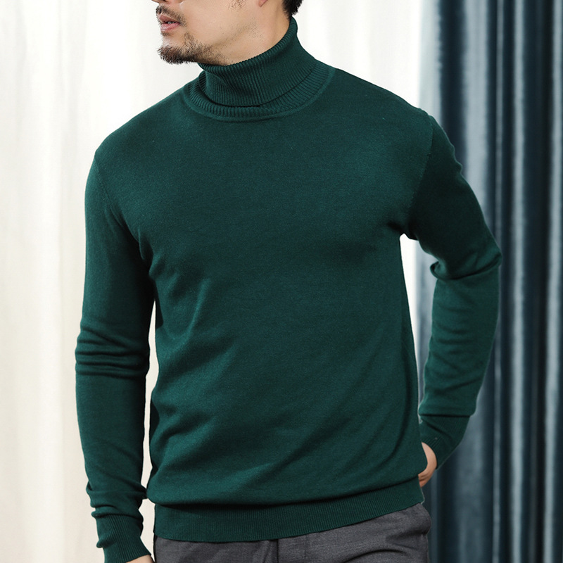 Autumn Winter Thick Turtleneck Sweater Men Pink Oversized Sweater Male Knitted Pullover Casual Long Sleeve Loose Knitwear Xxxl