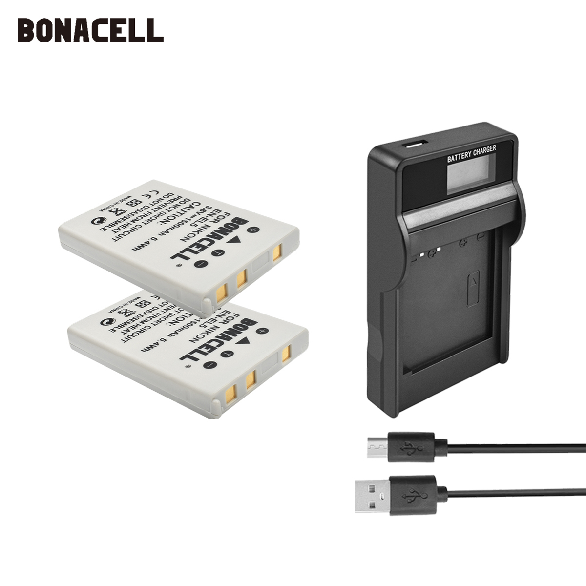 Bonacell 1500mAh EN-EL5 Digital Camera for Nikon Coolpix P4 P80 P90 P100 P500 P510 P520 P530 P5000 P5100 L50