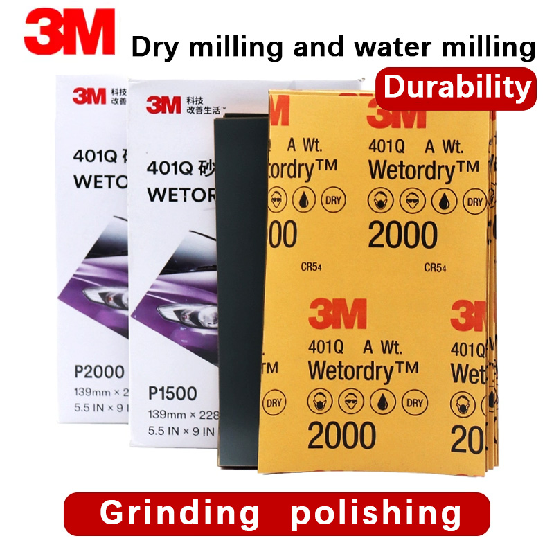 3M 401Q Auto Detaillierung Wasser Schleifpapier 3m Schleifpapier Körnung 1500 Körnung Körnung 2000 2500 Schleifen Farbe Kratzer Polieren