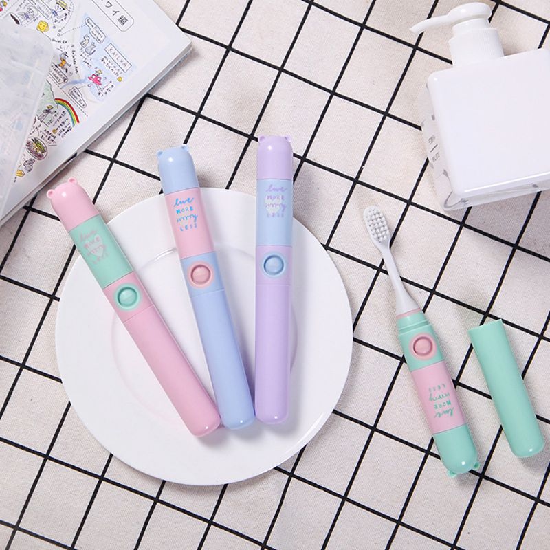Children Kids Cartoon Electric Toothbrush Waterproof AA Battery Operated D0JE