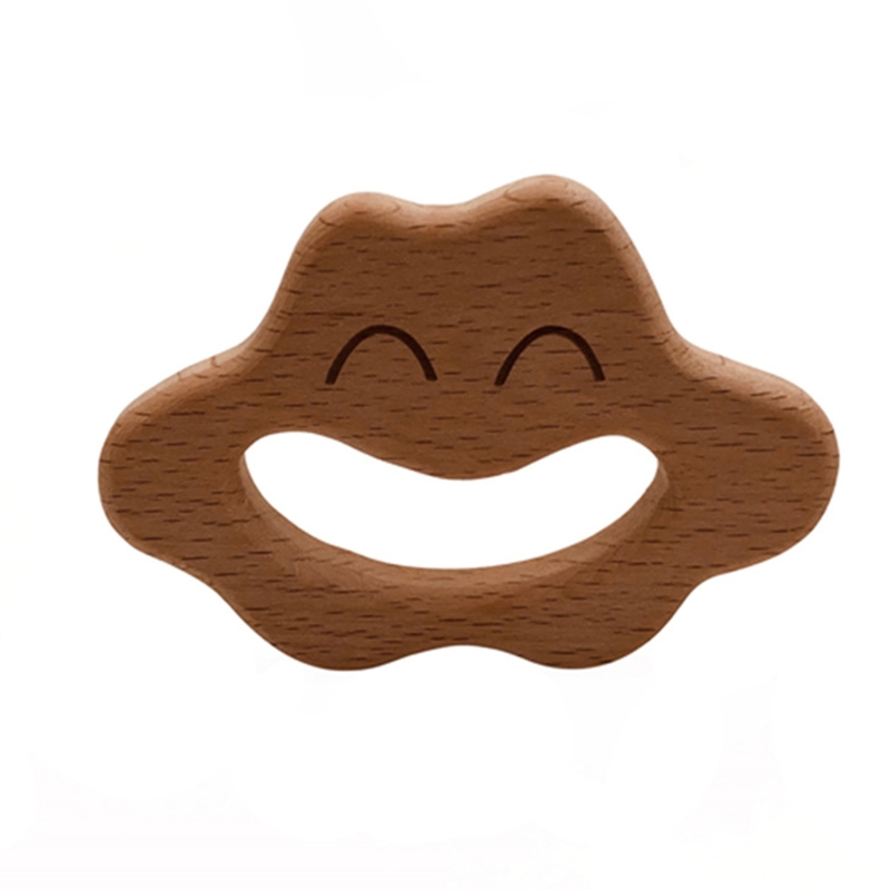 Baby Bijtring Houten Ring Wolken Rammelaar Verpleging Kauwen Kinderziektes Speelgoed Armband Molaire Fopspeen Douche Voor Pasgeboren Baby