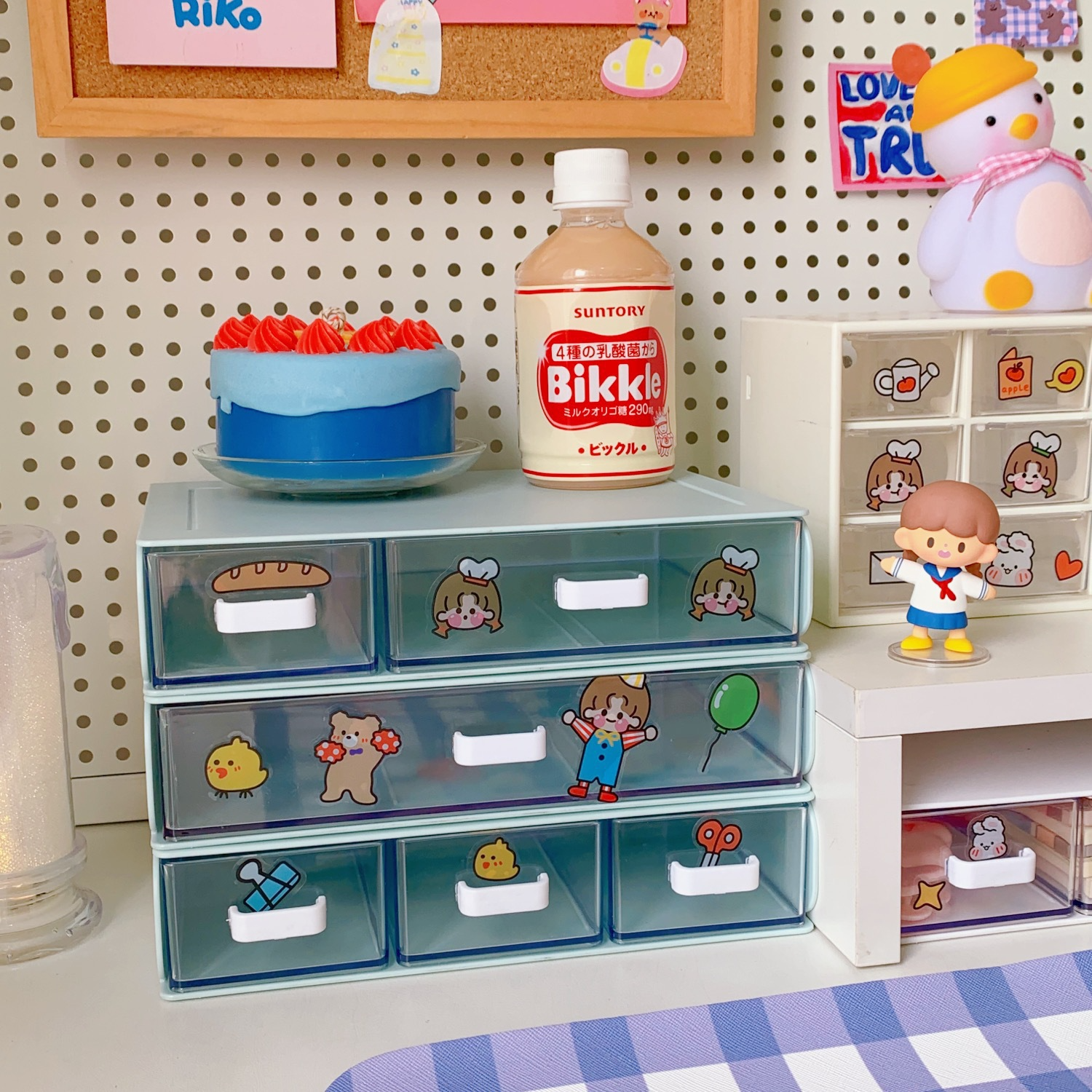 Desktop Acrylic Storage Box Drawer Organizer Large Capacity Sundries Storage Desktop Jewelry Nail Polish Makeup Drawer Container