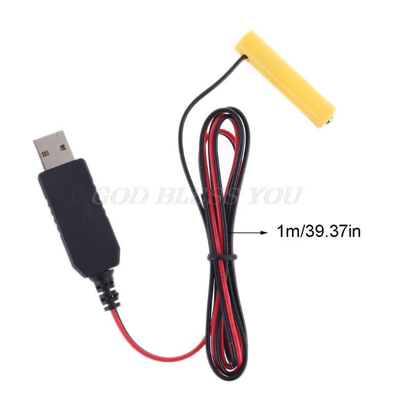 LR03 AAA Battery Eliminator USB Power Supply Cable Replace 1 to 4pcs AAA Battery