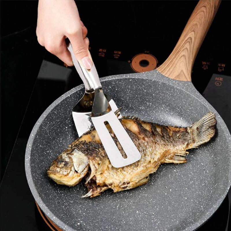 304 rustfrit stål grillet bøf klemme grill tang stegt bøf skovl husholdningsstegt fiskeskovl brød klip kød klemme