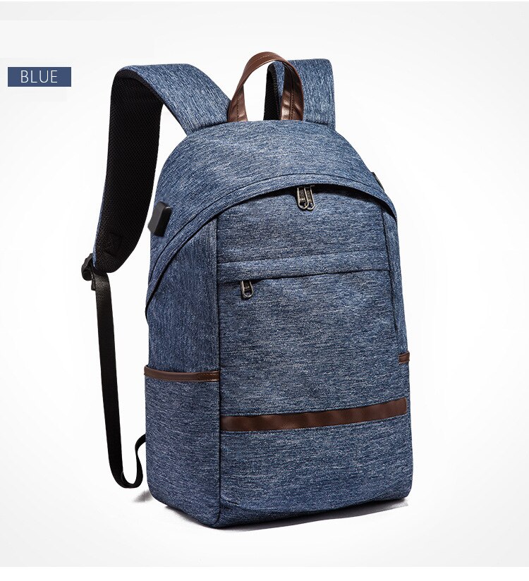 Nylon Backpack Men Laptop School Bag Fit 15.6Inch Notebook Waterproof Travel Mochila Light Weight Bagpack Rucksack PRAJNA: Backpack Blue