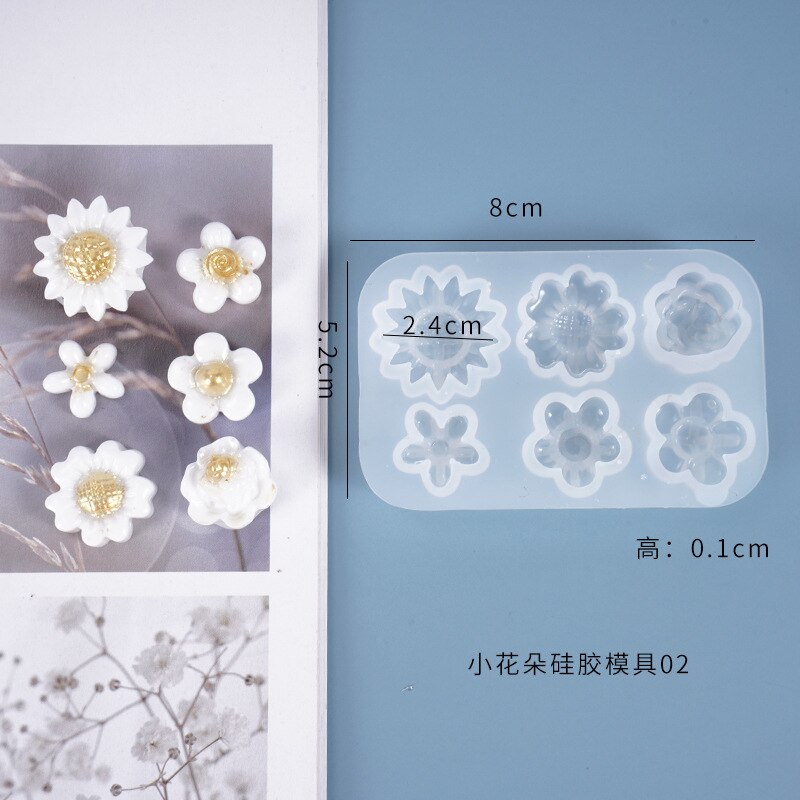 Bricolage cristal époxy moule petites fleurs décoration conseil entier multi-spécification marguerite Silicone moule