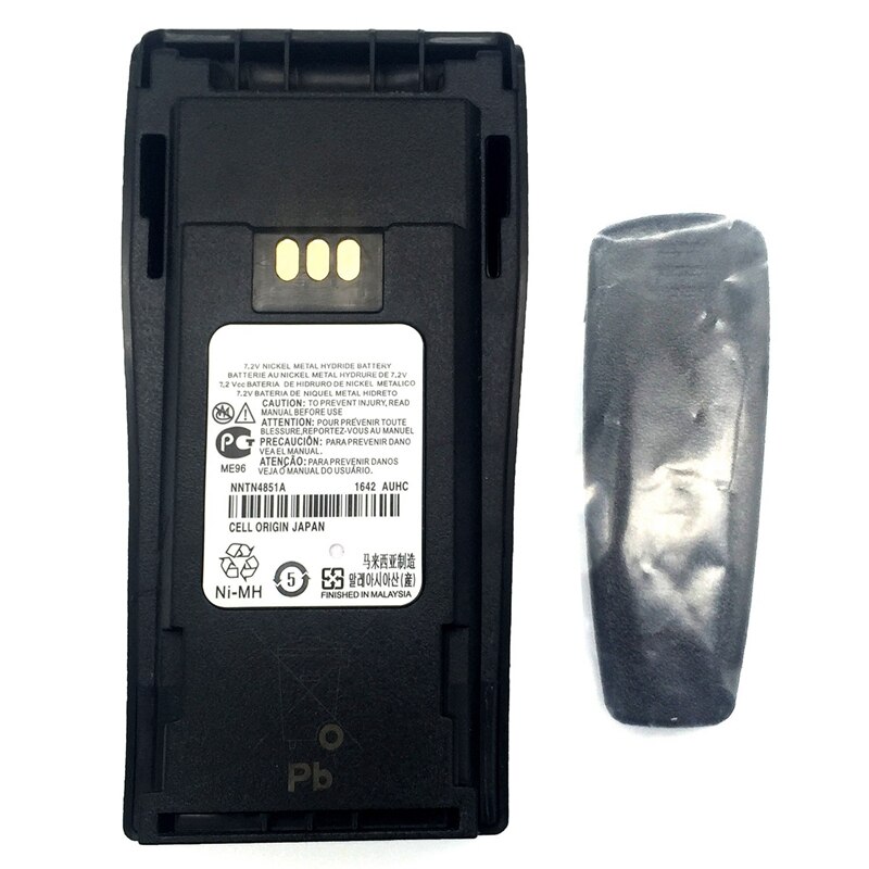 Bateria ni-mh da substituição de Amcl4970-1800-D nntn4970 1500mah com grampo da correia para motorola cp200 cp200xls cp200d