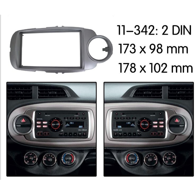 Car Radio Fascia Stereo Frame Dash Panel Mount Kit for Toyota Yaris Vitz