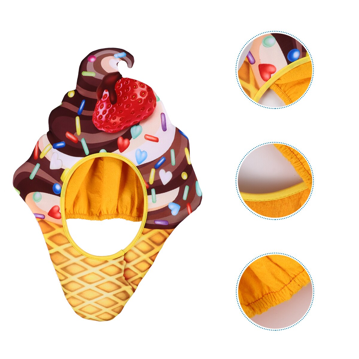 Funny Food Hat Ice Cream Durable Cosplay Safe Decorative Food Cap Party Hat Food Hat for Party Halloween Costumes