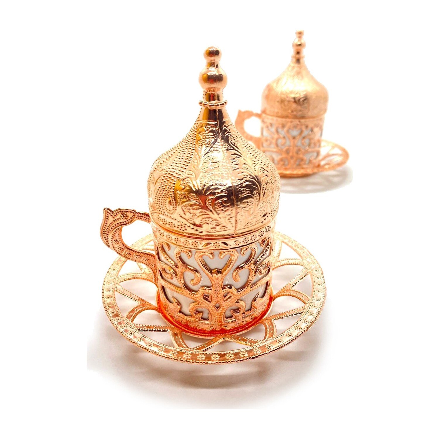 Ottoman Patterned Coffee Set of 2 Turkish Coffee Cup Handmade Authentic Turkish Arabic Coffee Espresso Set