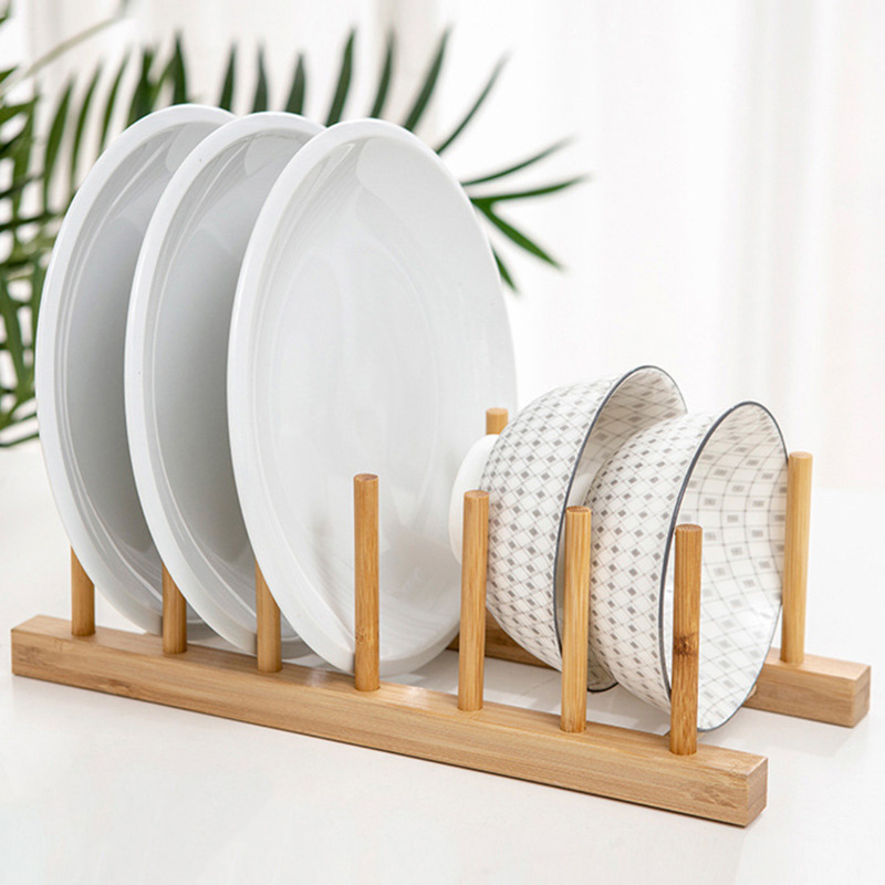 Opvouwbare Afdruiprek Bamboe Droogrek Houder Gebruiksvoorwerp Afdruipbord Droogrek Opslag Keuken Organizer Rack Houder