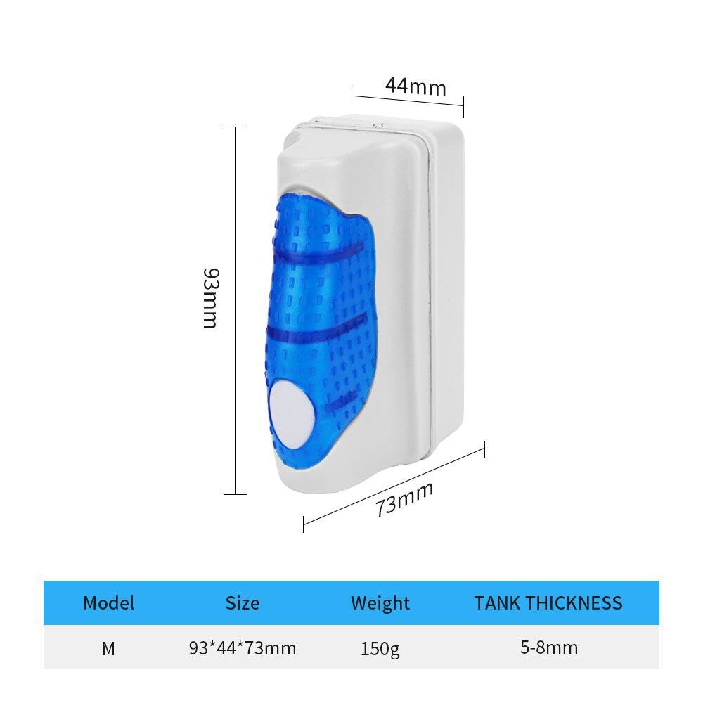 Aquarium Magnetische Borstel Aquarium Glas Schoonmaken Schorsing Dubbelzijdige Reiniging Magnetische Borstel Aquarium Accessoires: Size-2