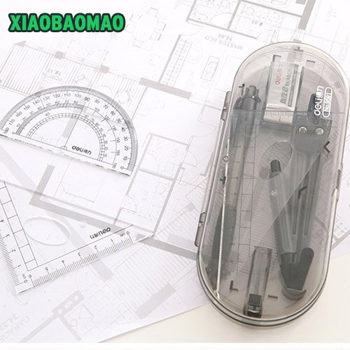 Good Drafting Tools School Compasses Drawing Math Compasses Set Straight Ruler School Supplies Stationery
