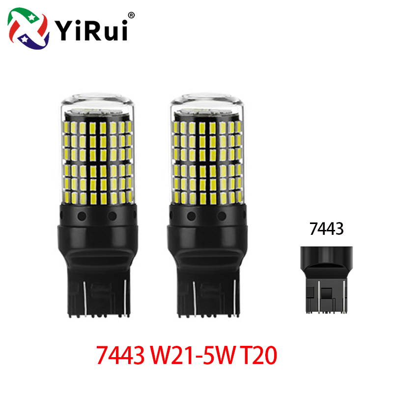 YiRui 2 uds 12-48V nuevas bombillas LED 144smd lámpara luz de señal de giro inverso BA15S P21W BAU15S PY21W 7440 W21W P21/5W 1157 BAY15D: Beige / Verde
