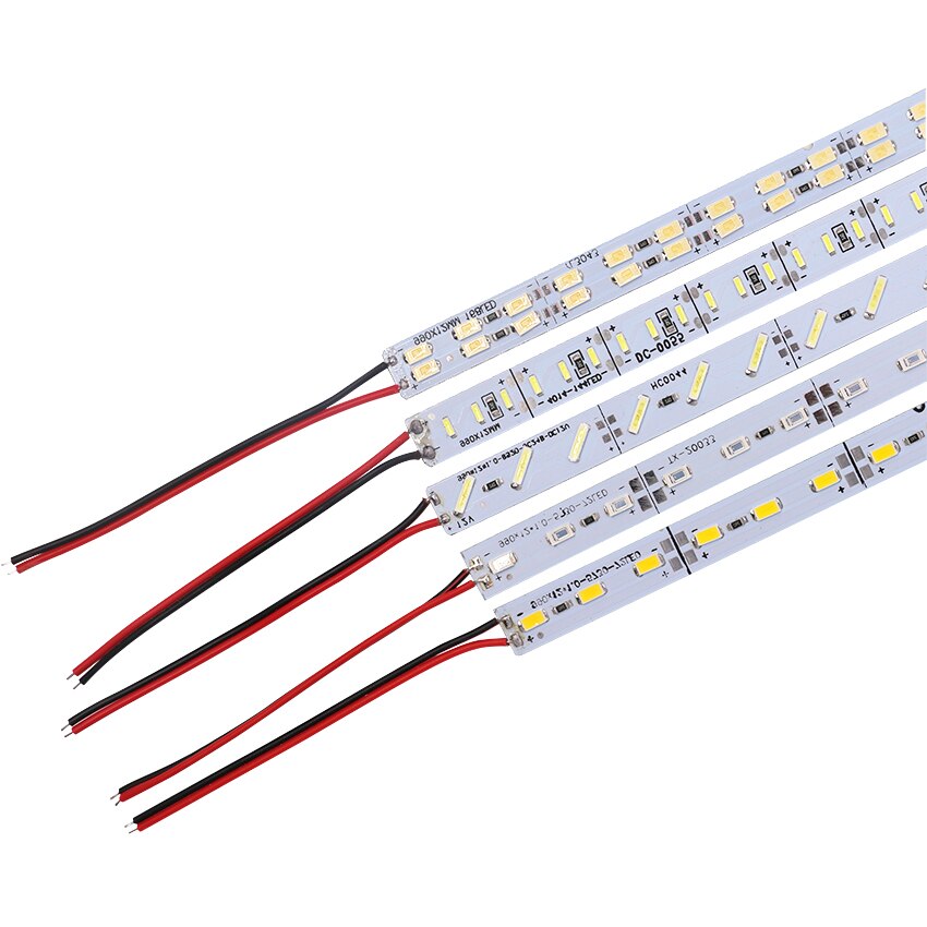 10 stks/partij 12 V Harde LED strip aluminium bar licht SMD 8520 4014 5630 led strip licht 50 cm 36 leds 72 leds Koud wit