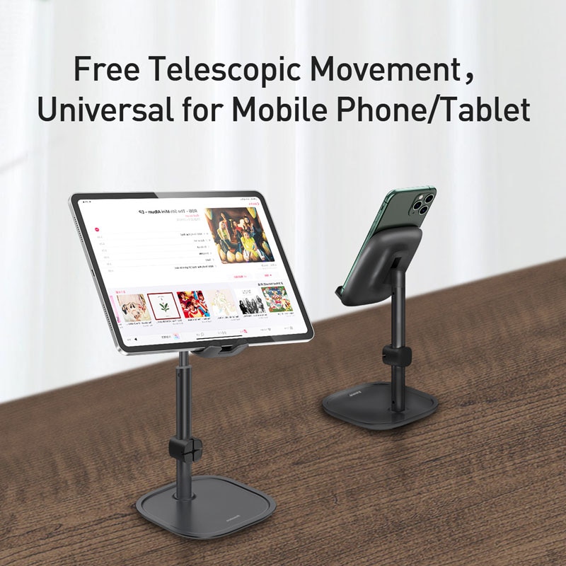 Baseus Telescopico Desktop Supporto Del Supporto Del Telefono Per Tablet Pad Del Desktop Tabella Del Supporto Del Supporto Del Basamento Per Il Telefono Cellulare Del Telefono Mobile Del Basamento Del Supporto Del