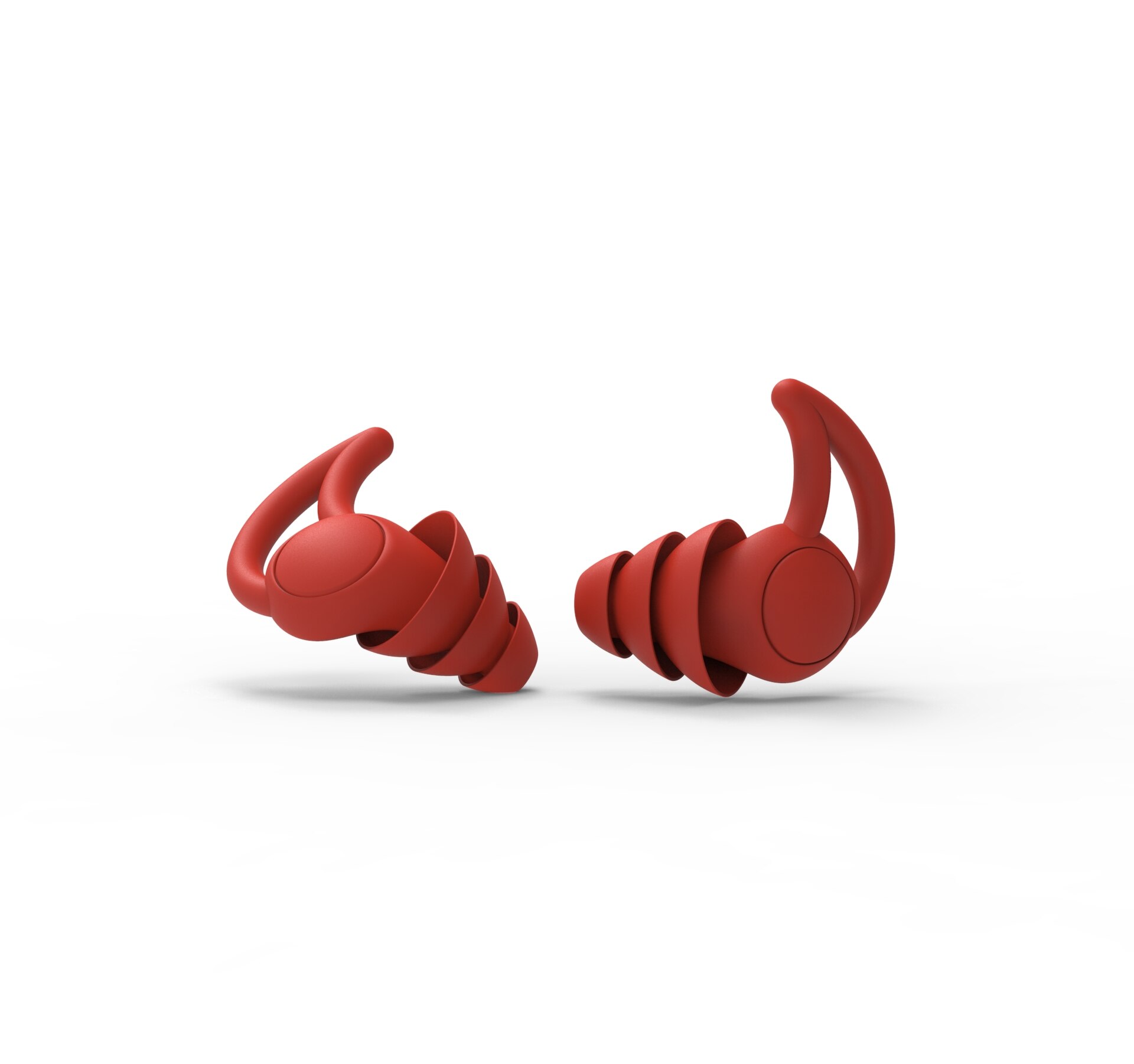 Tampões de ouvido à prova de som do silicone tapones para orelhas de redução de ruído do sono earplug espuma macia dormir tampões de ouvido anti-ruído: B-3 layers-red