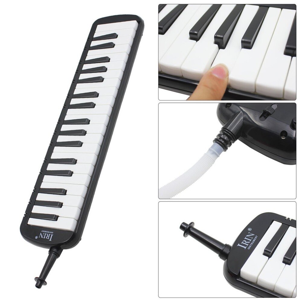 37 klaver nøgler melodica børn studerende musikinstrument mund orgel bærbar mundharmonika pianica m / bærepose