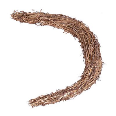 10-40Cm Natuurlijke Rotan Krans Guirlande Jaar Kerst Krans Deur Decoratie Bruiloft Decoratie Hawaii Feestartikelen: Moon / 25cm