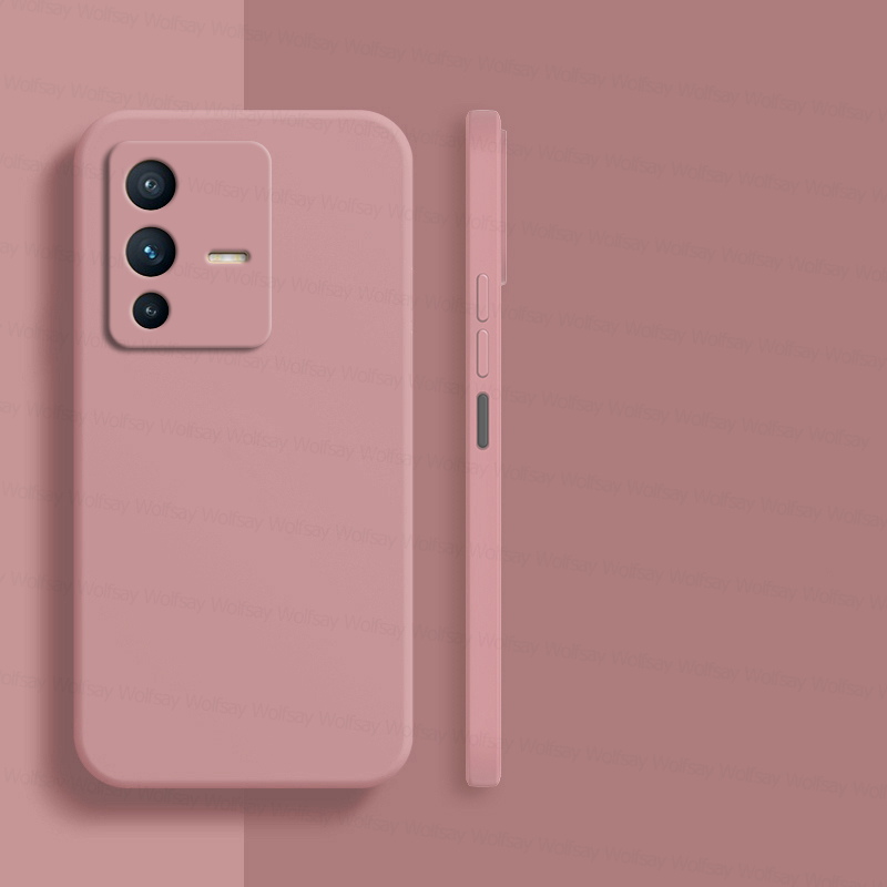 Für Vivo V23 fallen Vivo V23 Profi Abdeckung Fällen Stoßfest Flüssigkeit Silikon Weiche TPU Schutz Telefon Zurück fallen Für Vivo v23 Profi: Pro Vivo V23 Profi / Rosa