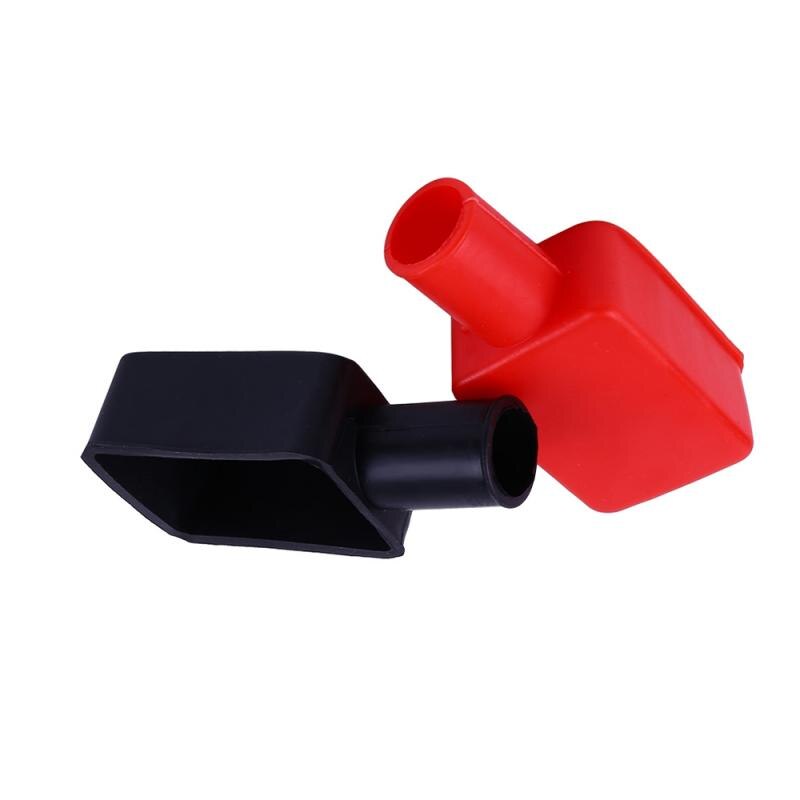1 Pair Car Battery Covers Cap Boot Insulating PVC Negative Positive Terminal Protector Replacement Auto Batteries Accessories